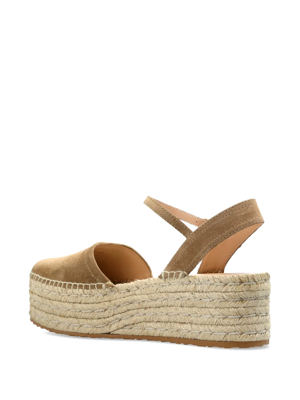 Gianvito Rossi round-toe platform espadrille Beige