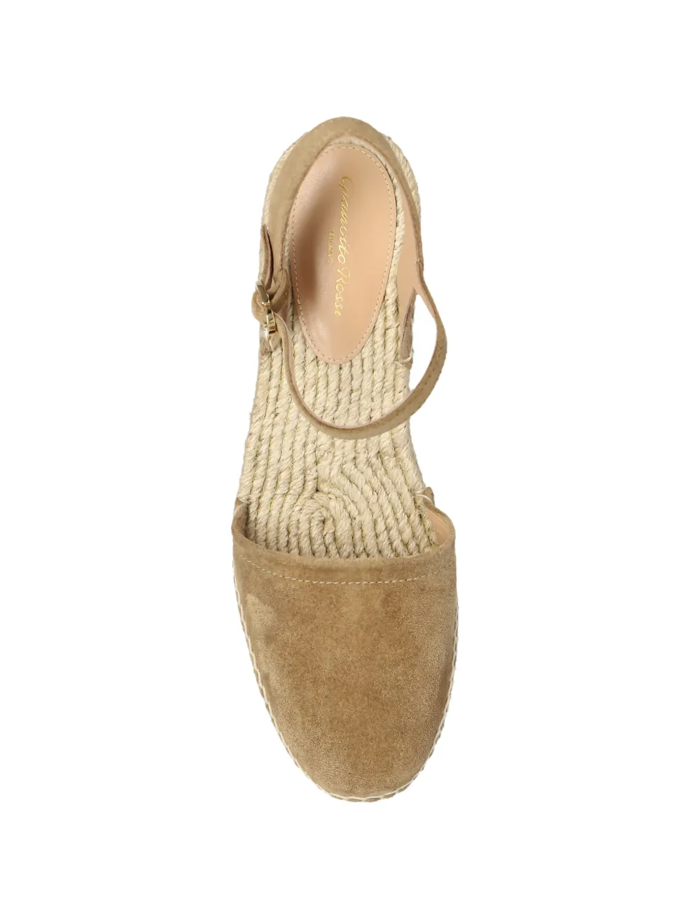 Gianvito Rossi round-toe platform espadrille Beige