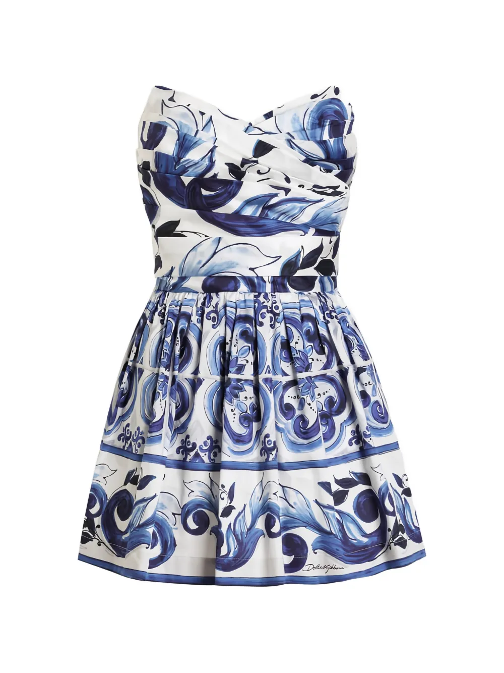 Dolce & Gabbana square-neck sleeveless midi dress - Blu