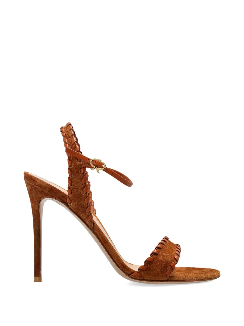 Gianvito Rossi braided-detail open-toe sandals Bruin