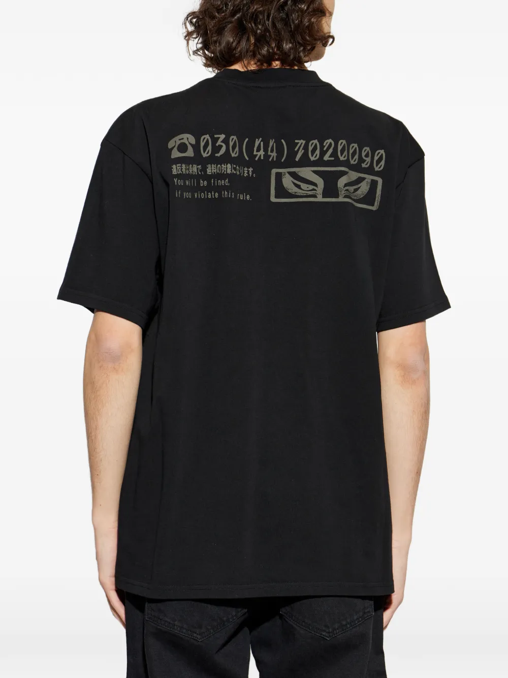 44 LABEL GROUP T-shirt met grafische print Zwart