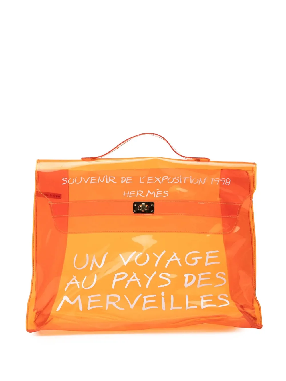 Hermès Pre-Owned 1998 Vinyl Souvenir De L Exposition Kelly handbag - Arancione
