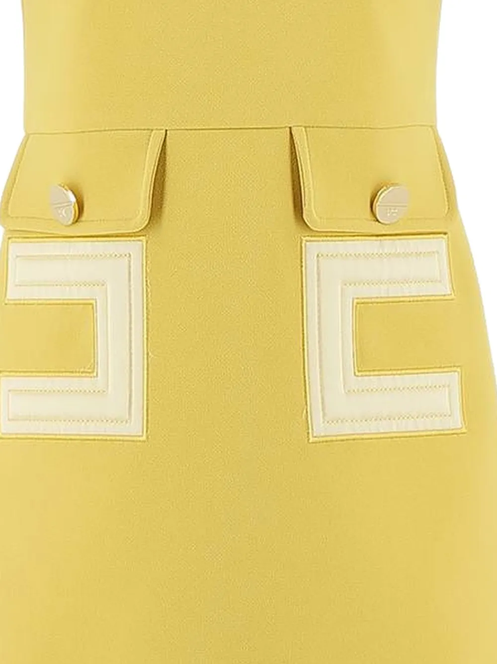 Elisabetta Franchi La Mia Bambina Jurk met pofmouwen Geel