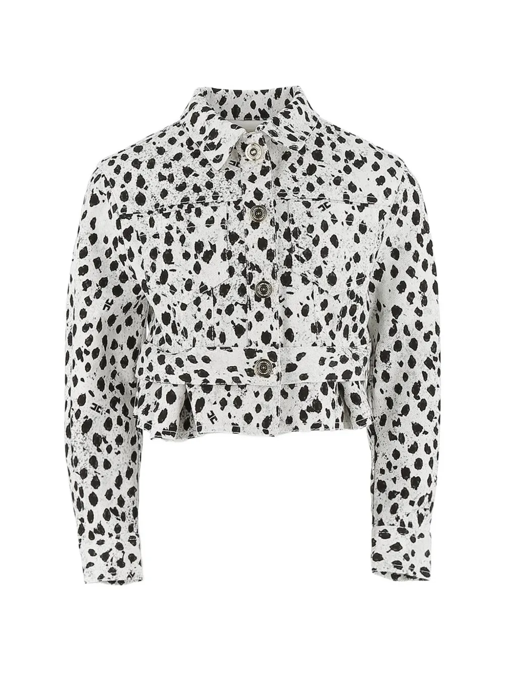 Elisabetta Franchi La Mia Bambina buttoned spotted jacket - Bianco