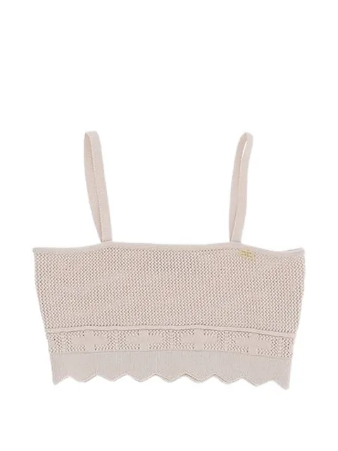 Elisabetta Franchi La Mia Bambina scallop-trim top