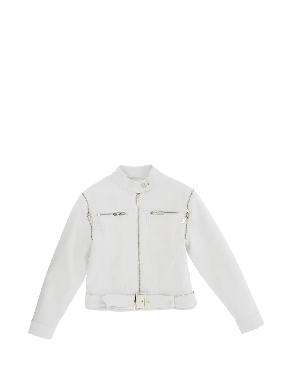 Miss Blumarine belted jacket - Bianco