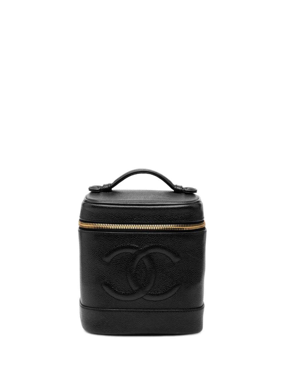 CHANEL Pre-Owned 2000-2002 CC Caviar vanity bag - Nero