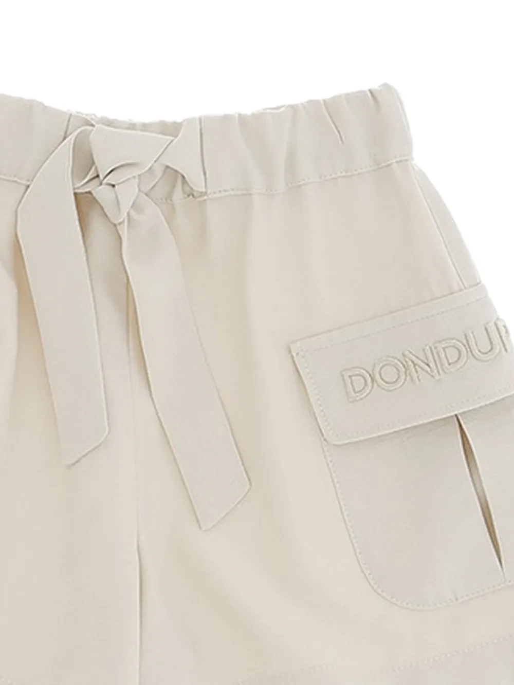  Dondup Kids Logo-embroidered Shorts - Neutrals 