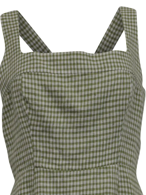 reformation green gingham dress Reformation Joni Knit Dress - Green