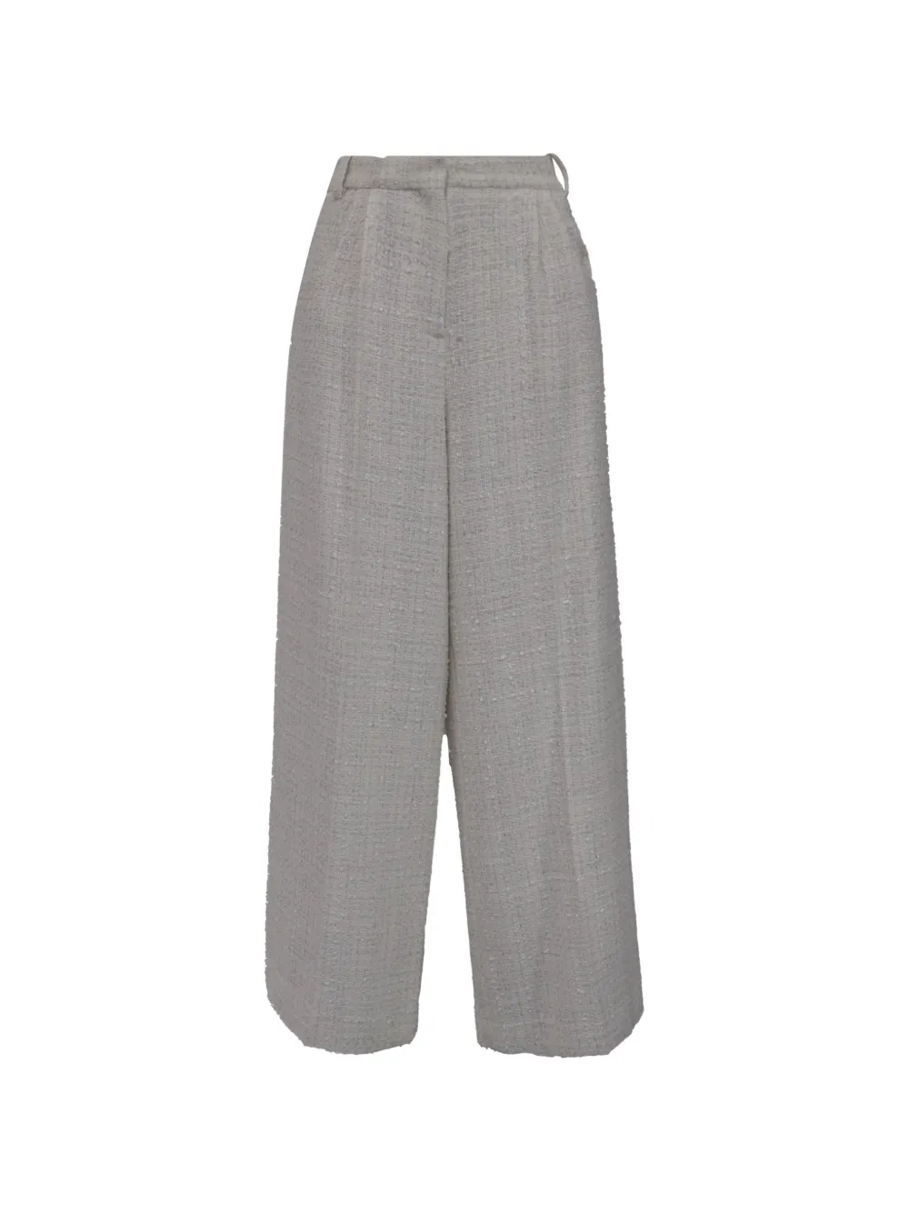 Maje tweed wide-leg trousers - Bianco