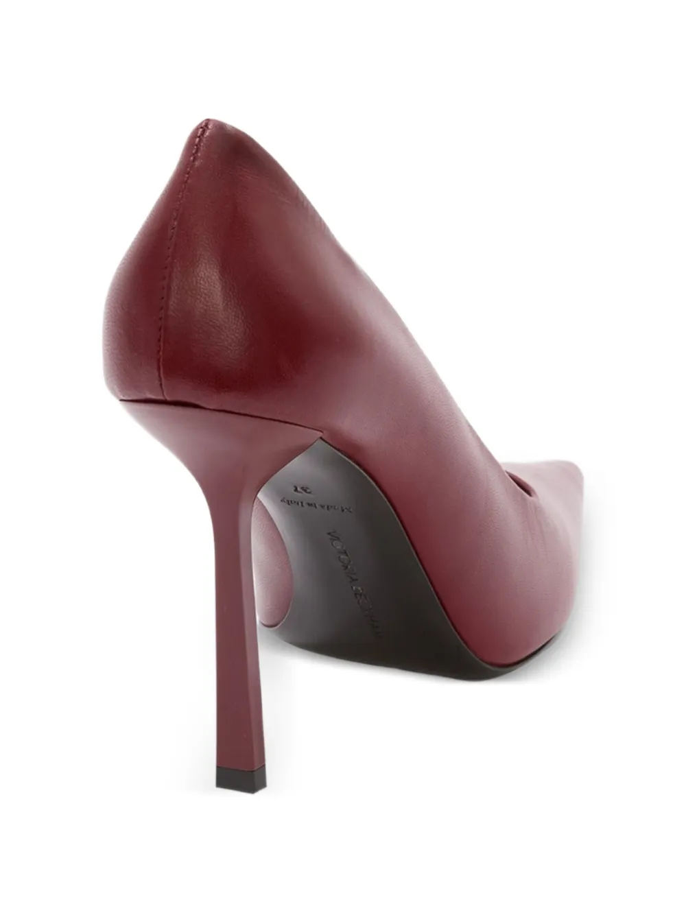  Victoria Beckham Stiletto Leather Pumps - Red 