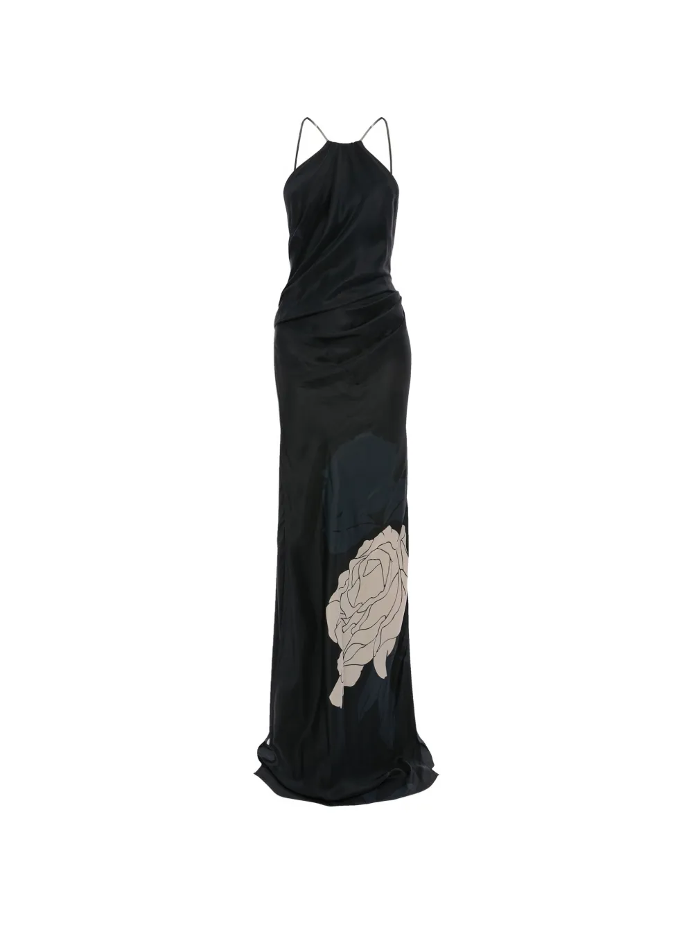 Victoria Beckham Avondjurk met bloemenprint Blauw