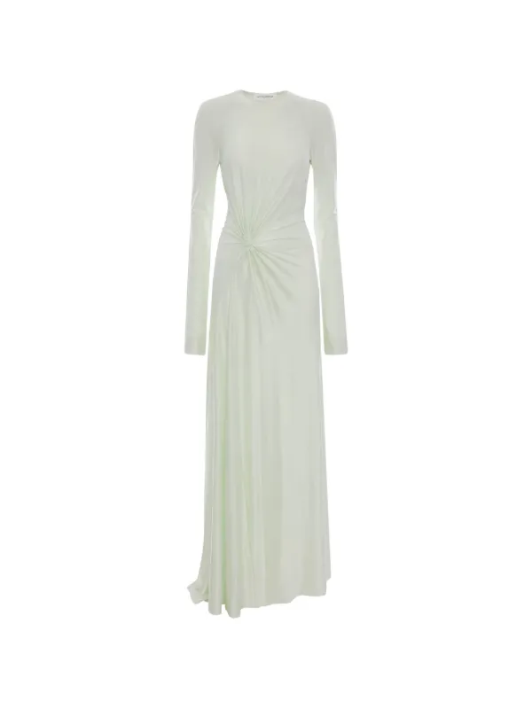 Victoria Beckham Twist Waist Gown Dress in Green