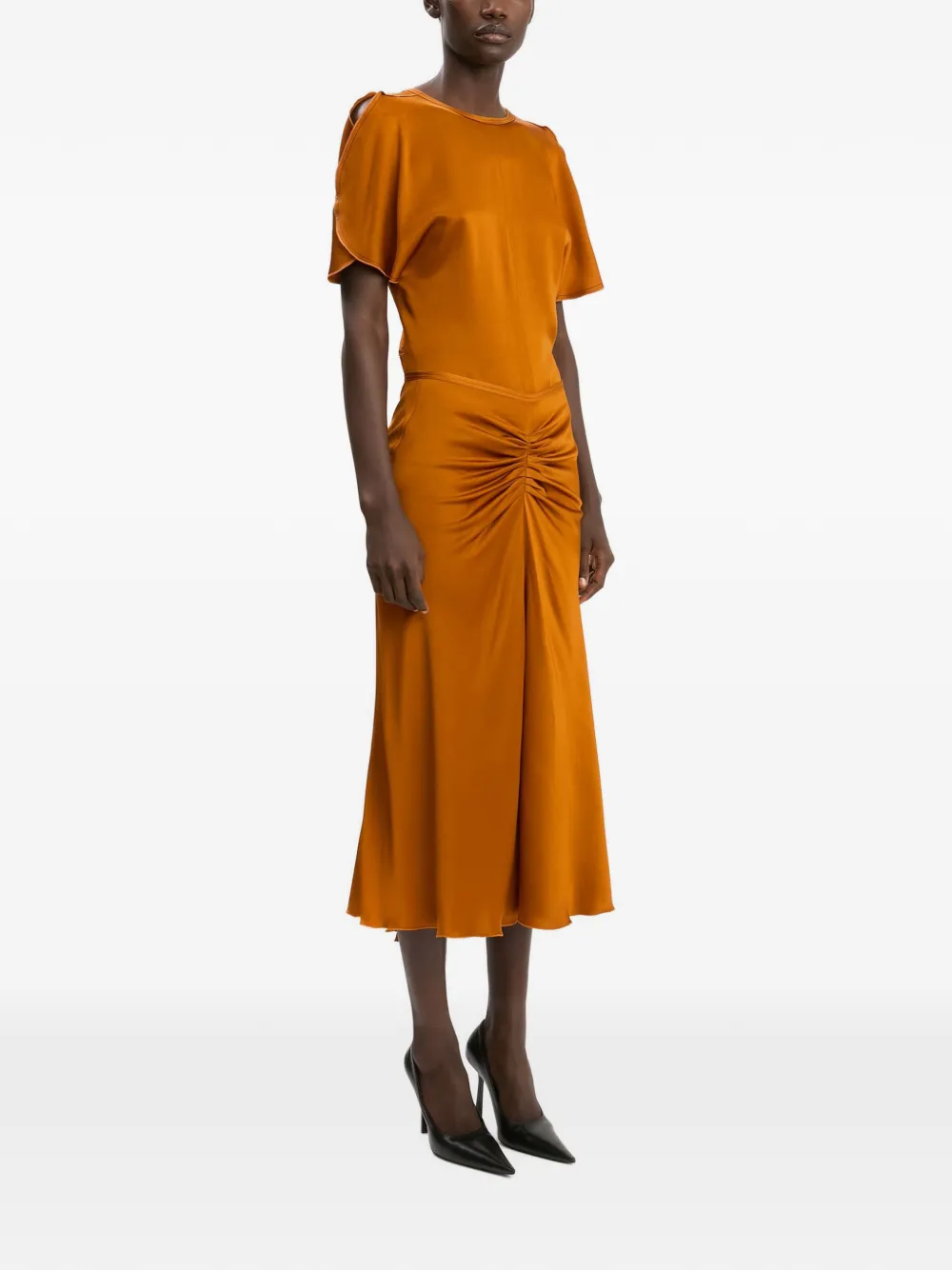  Victoria Beckham Midi Bela Skirt - Orange 