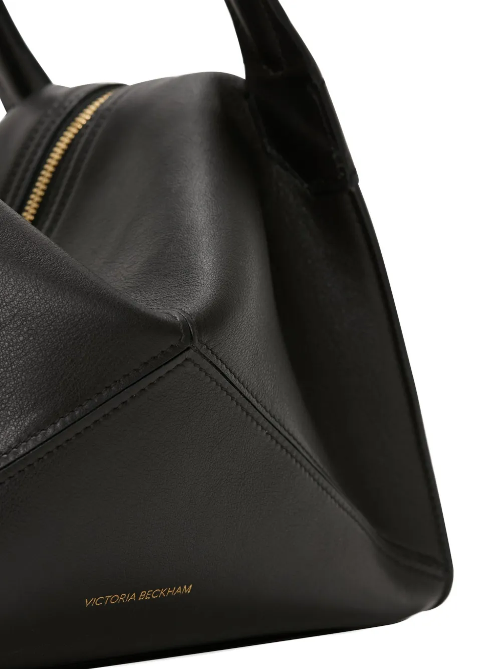 Victoria Beckham Plié leren shopper Zwart