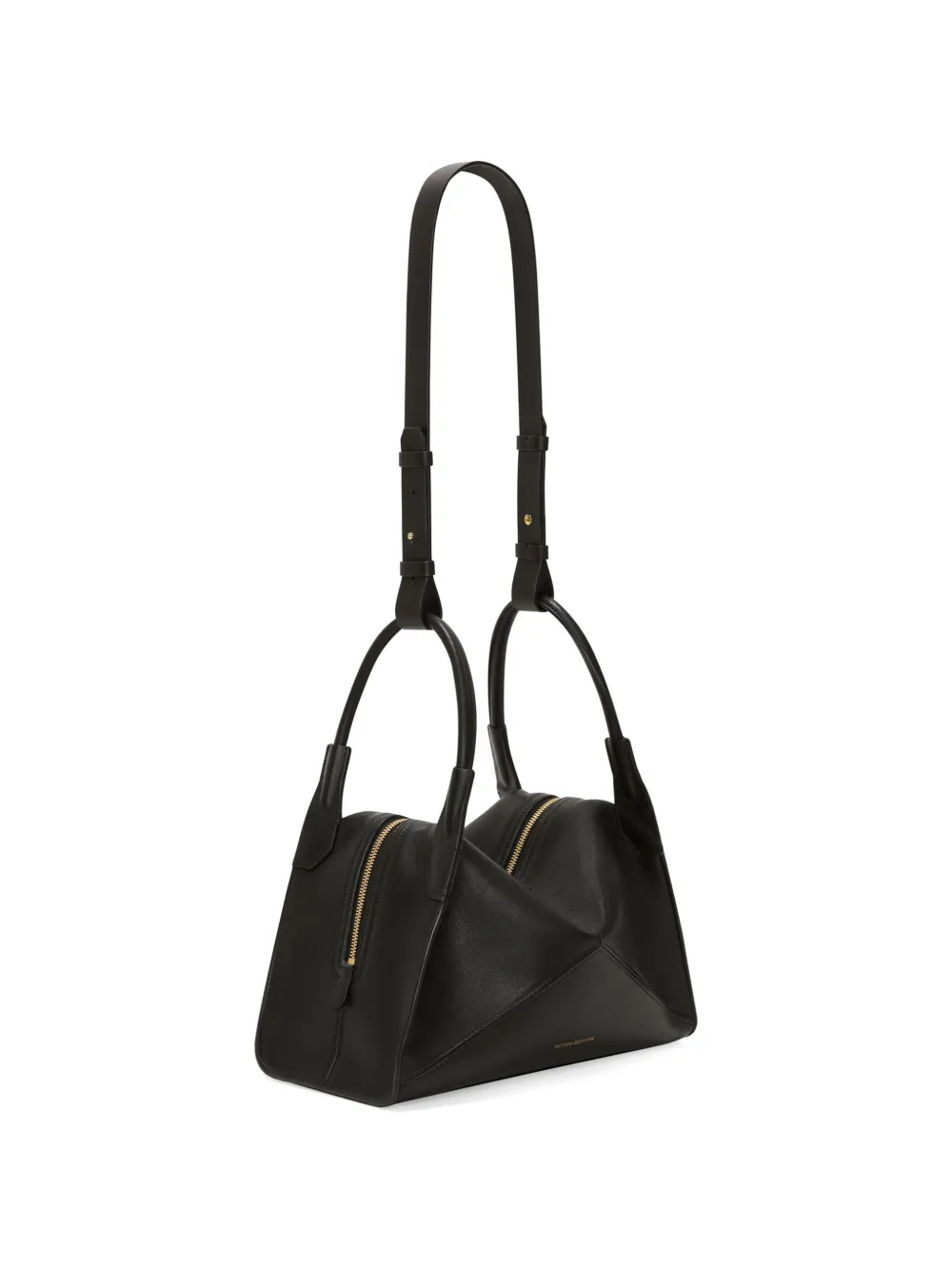 Victoria Beckham Plié leren shopper Zwart