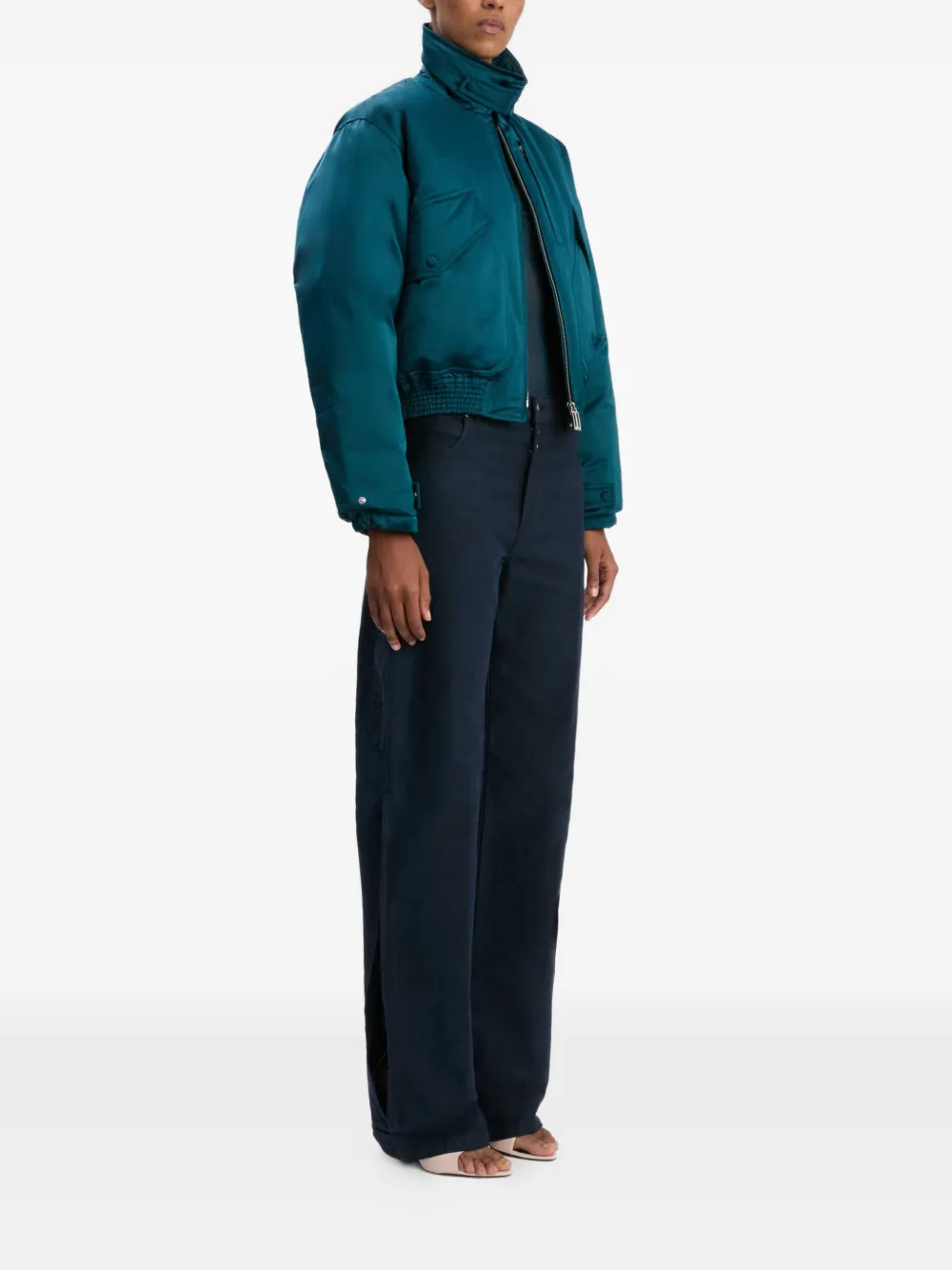  Victoria Beckham Padded Bomber Jacket - Blue 