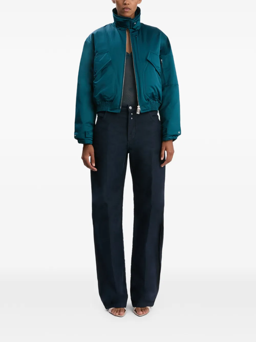  Victoria Beckham Padded Bomber Jacket - Blue 