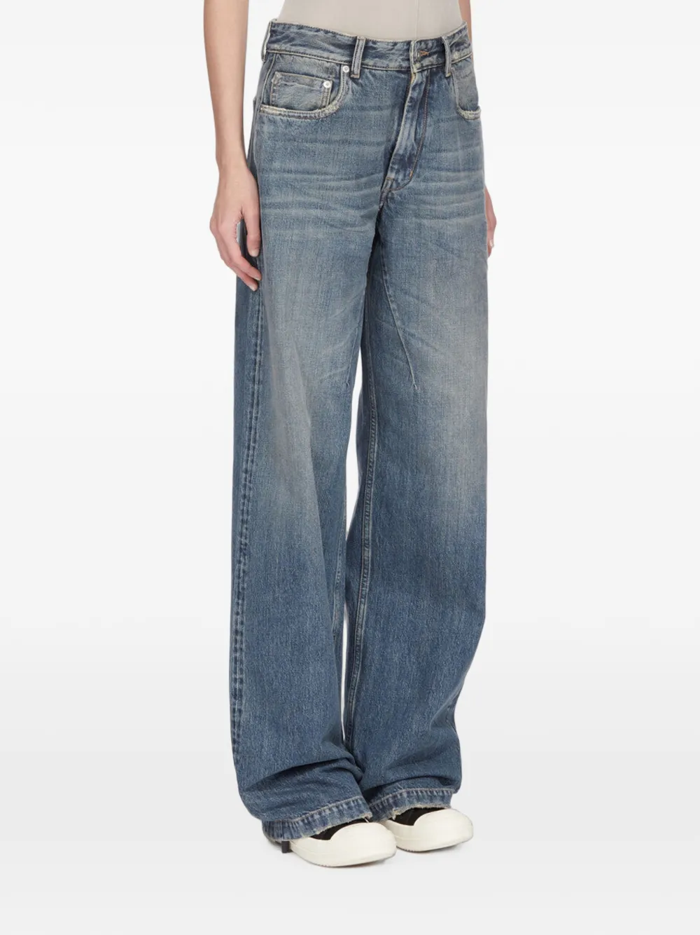 Rick Owens DRKSHDW Geth jeans met wijde pijpen Blauw