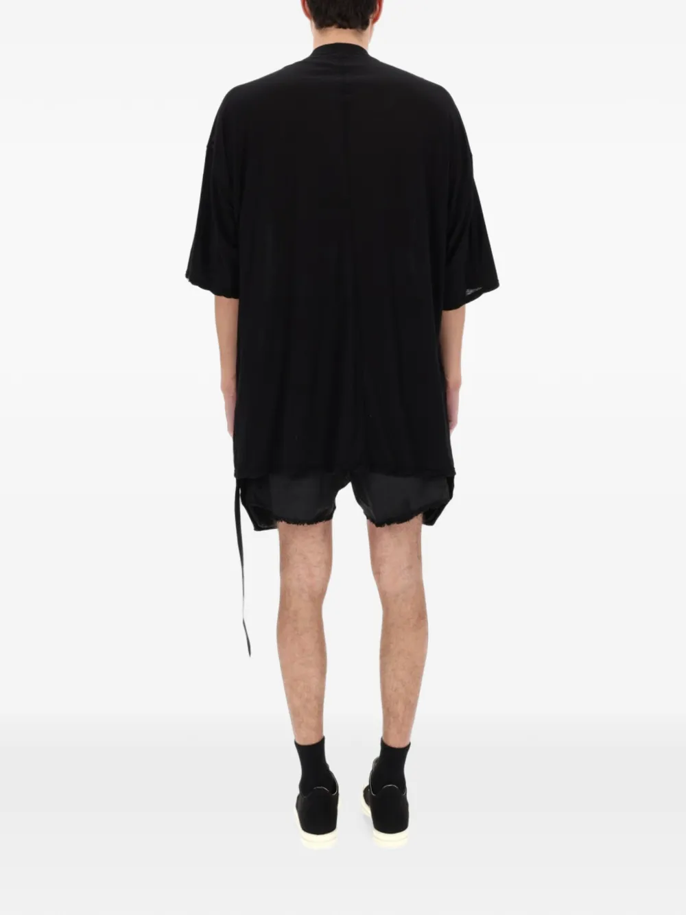 Rick Owens DRKSHDW T-shirt met lint Zwart
