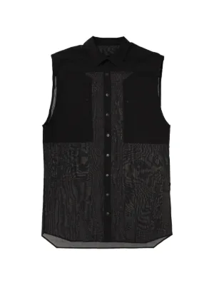 Rick Owens Jumbo Sleeveless Overshirt | Black | FARFETCH