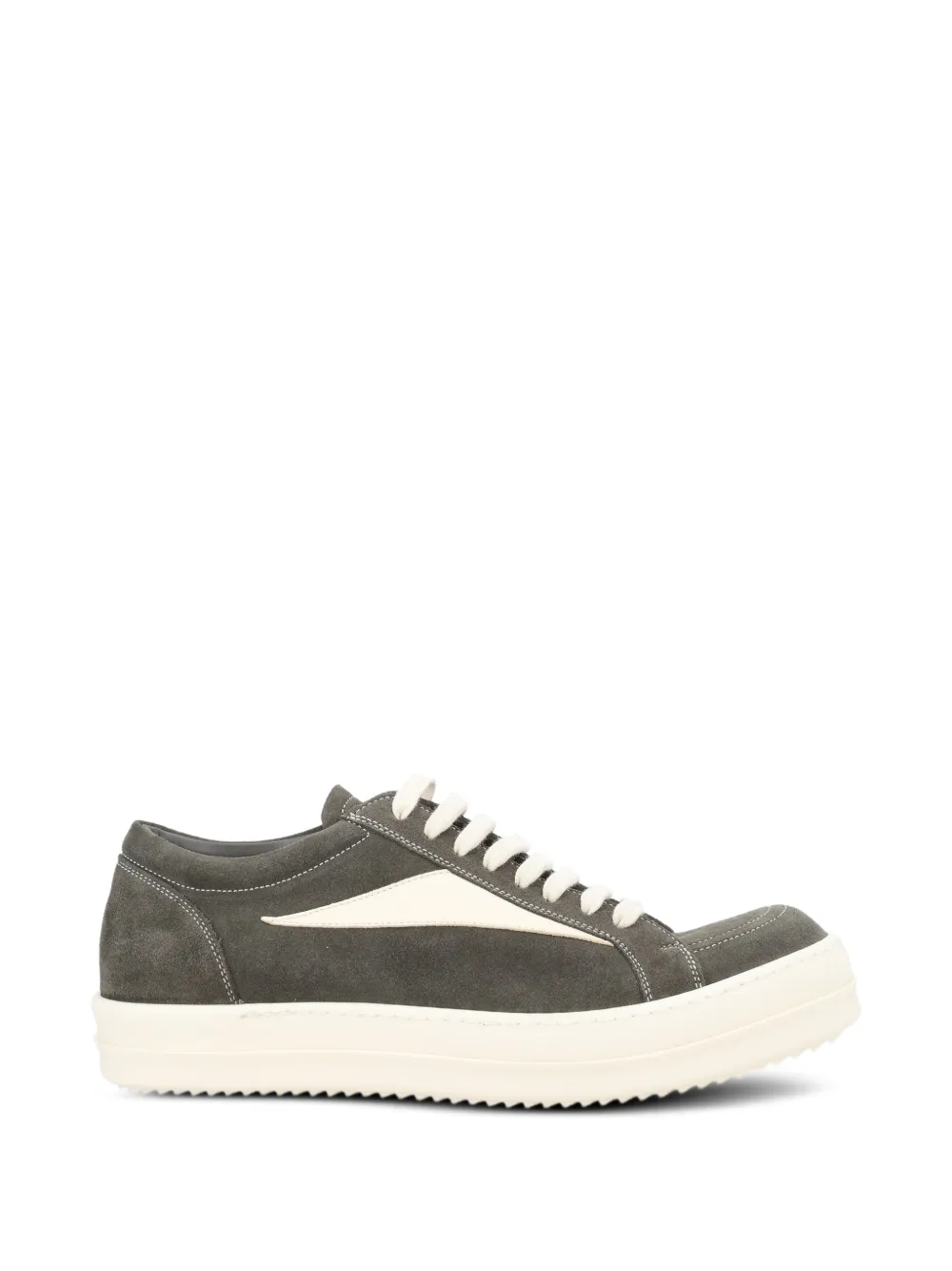 Rick Owens lace-up leather sneakers - Grigio