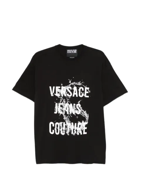 Versace Jeans Couture playera con letras gráficas