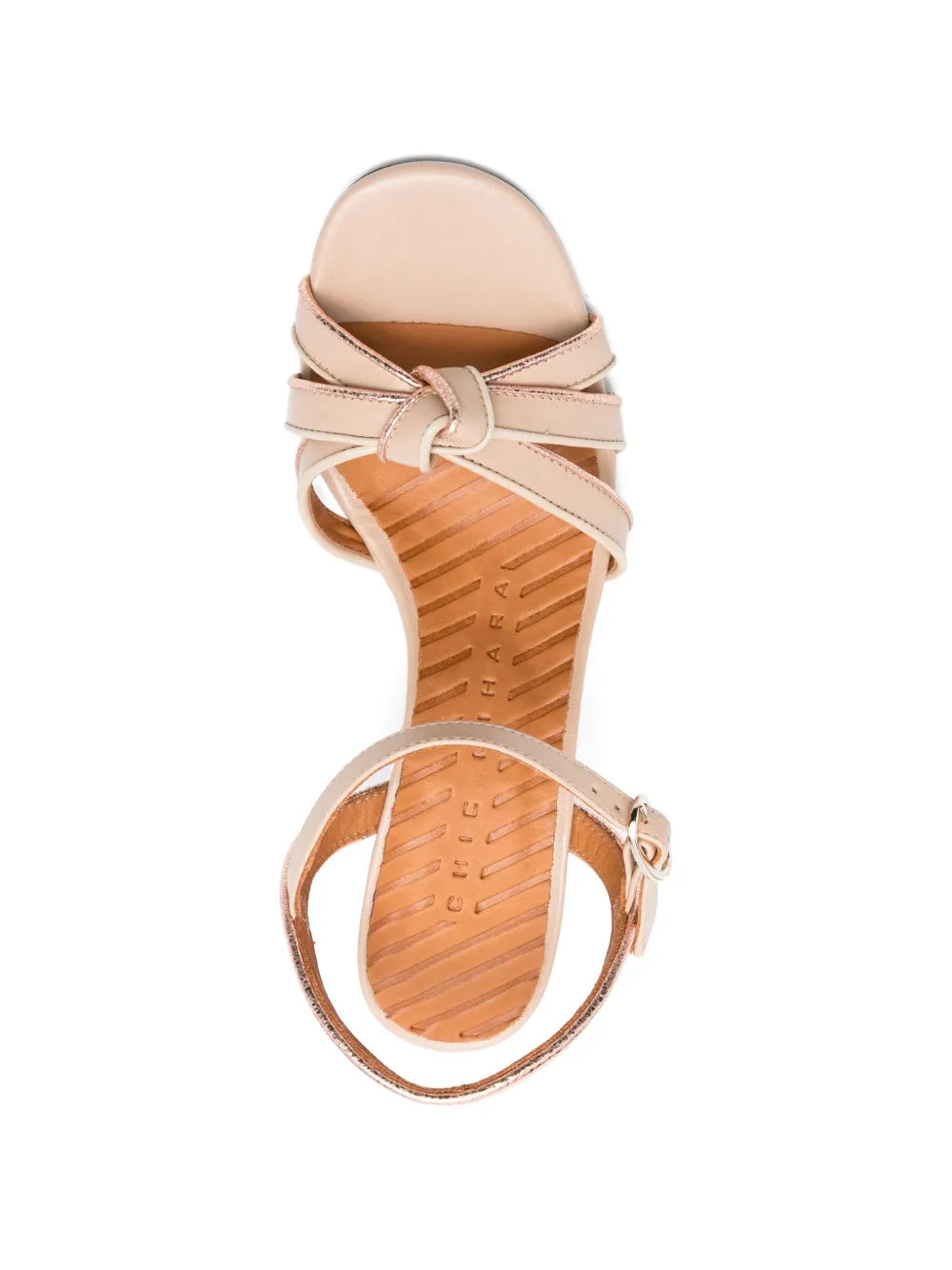 Chie Mihara Ballah knotted leather sandals Beige