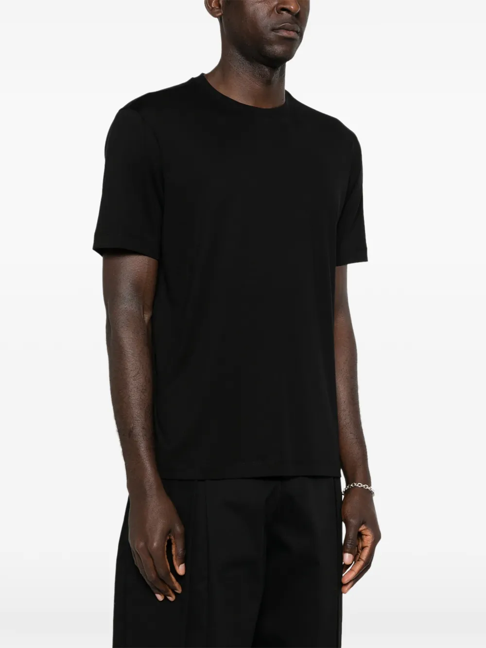 Zanone T-shirt met korte mouwen Zwart