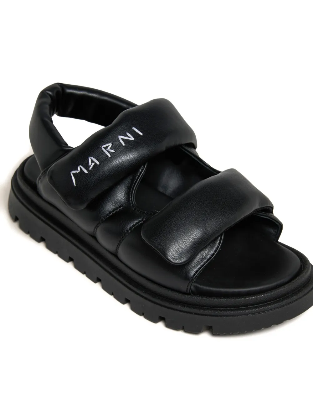 Marni Kids Sandalen met gewatteerd bandjes Zwart
