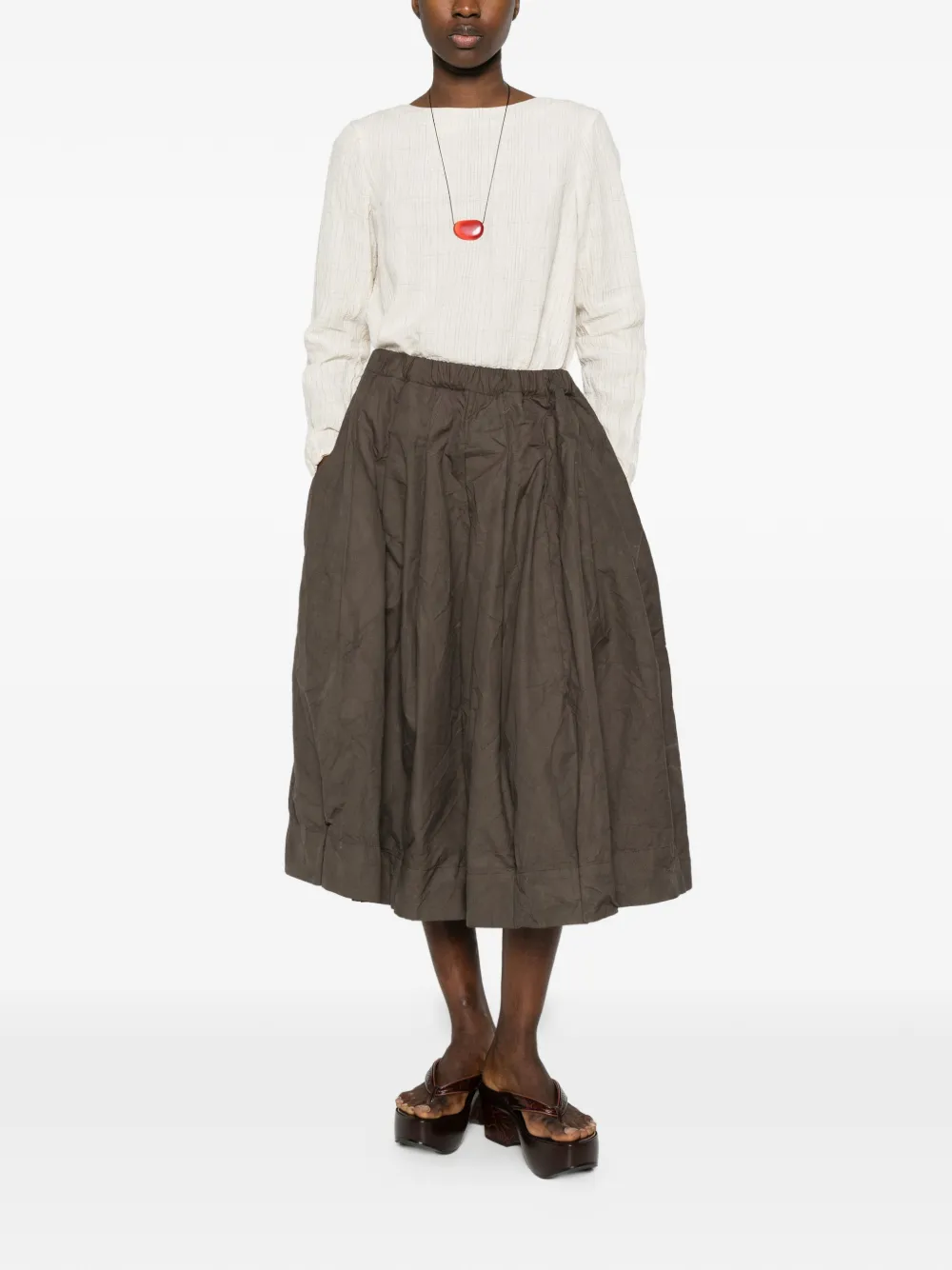  Ricorrrobe Patterned Long-sleeve Blouse - Neutrals 