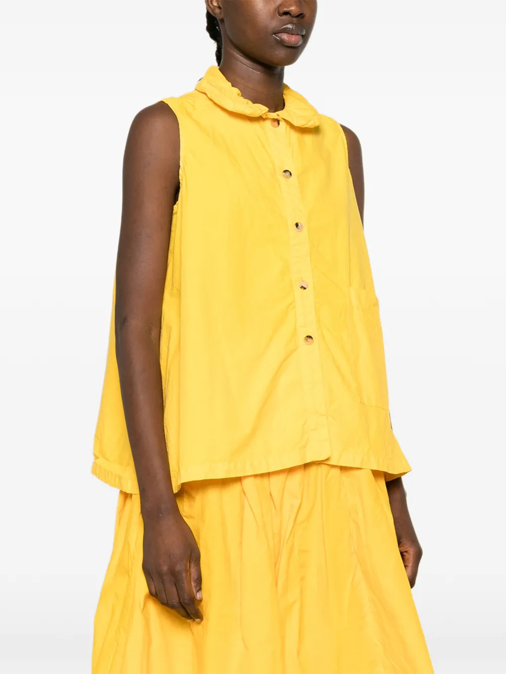  Ricorrrobe Cotton Buttoned Blouse - Yellow 