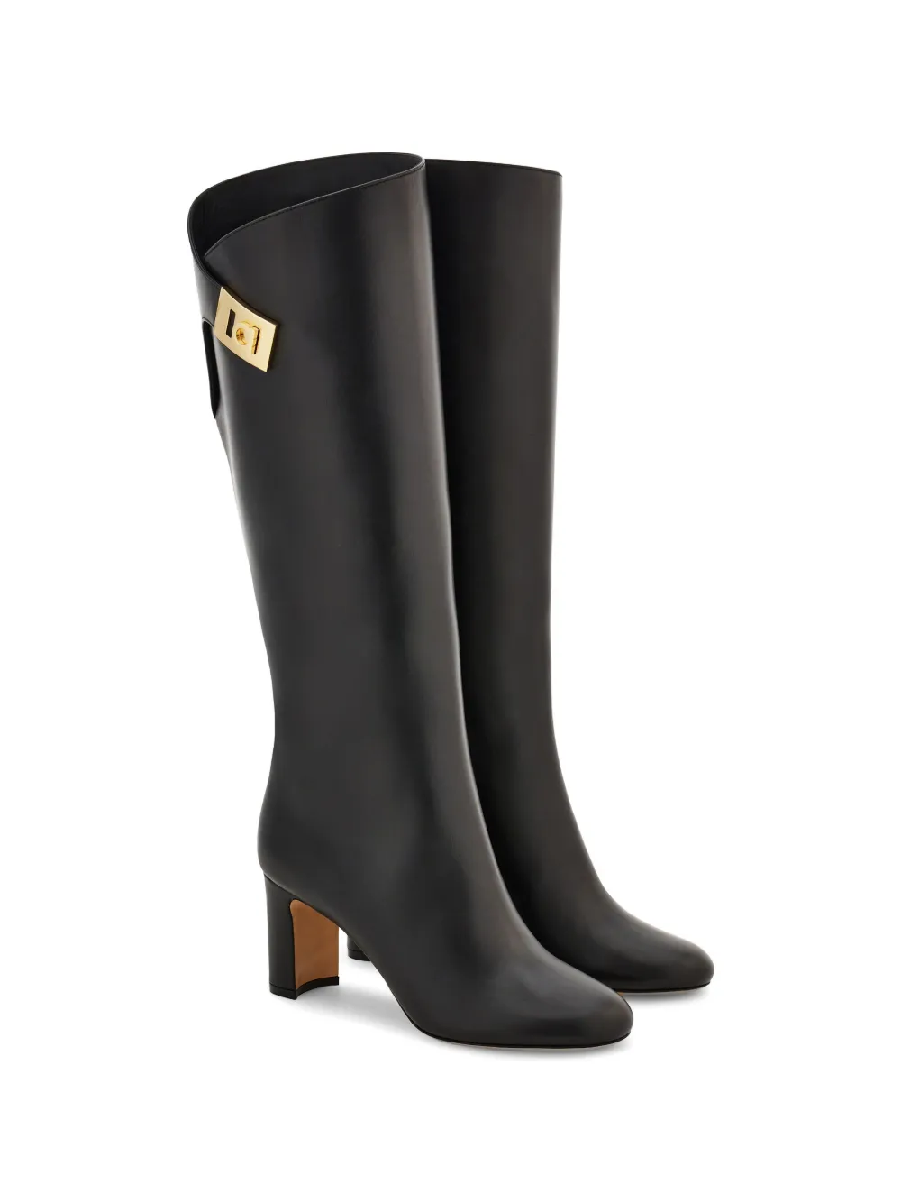 Ferragamo Hug buckle boots Zwart