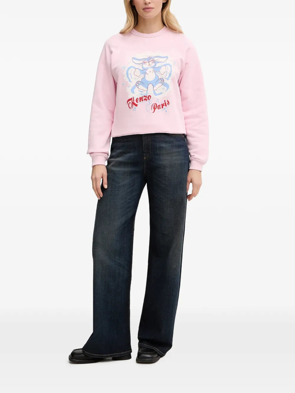 Kenzo Sweater met konijnendetail Roze