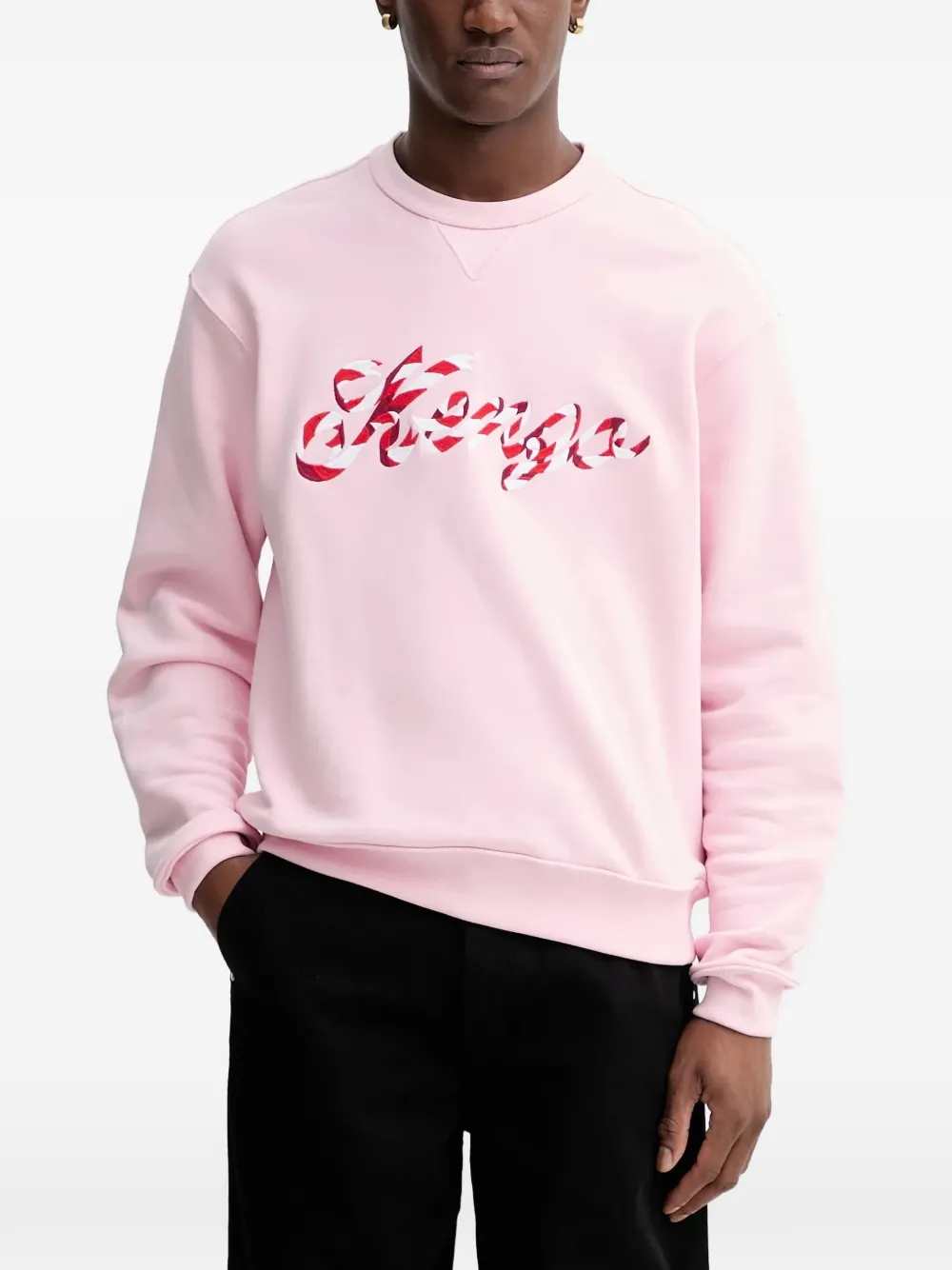 Kenzo Felpa girocollo con ricamo - Rosa