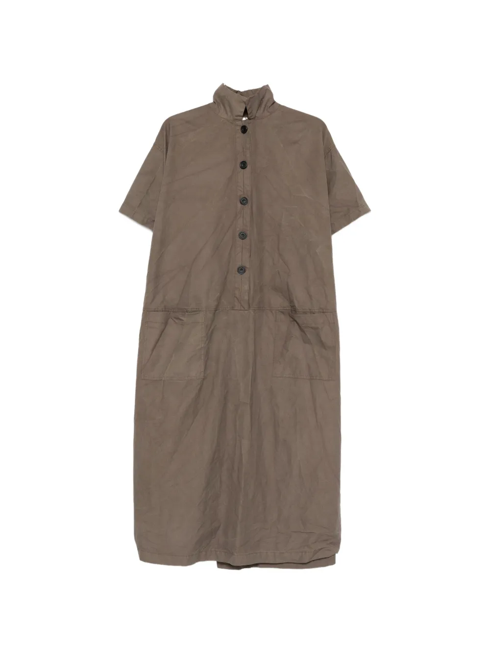 Ricorrrobe buttoned cotton midi dress - Grigio
