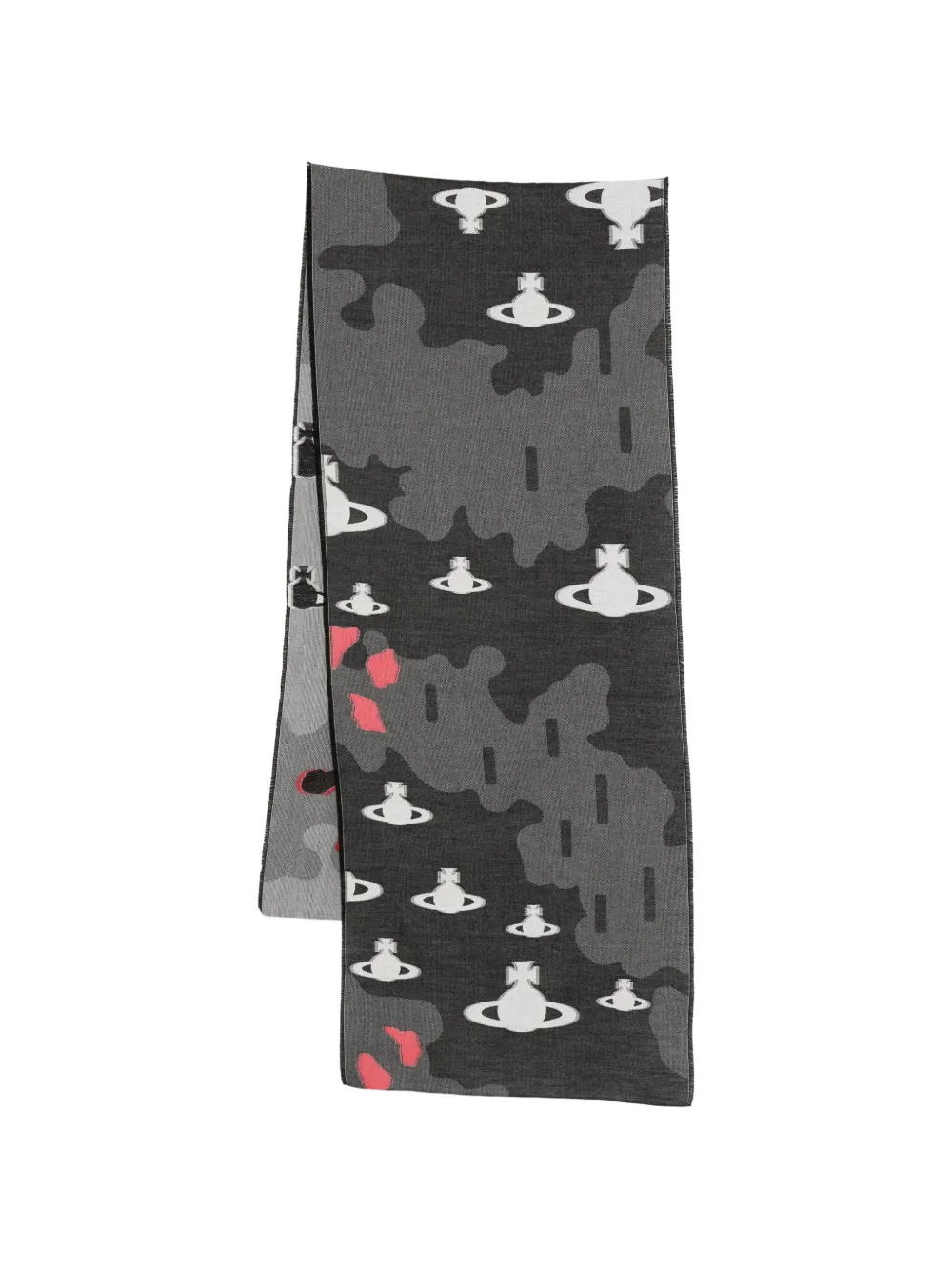 Vivienne Westwood camouflage Orb scarf - Nero