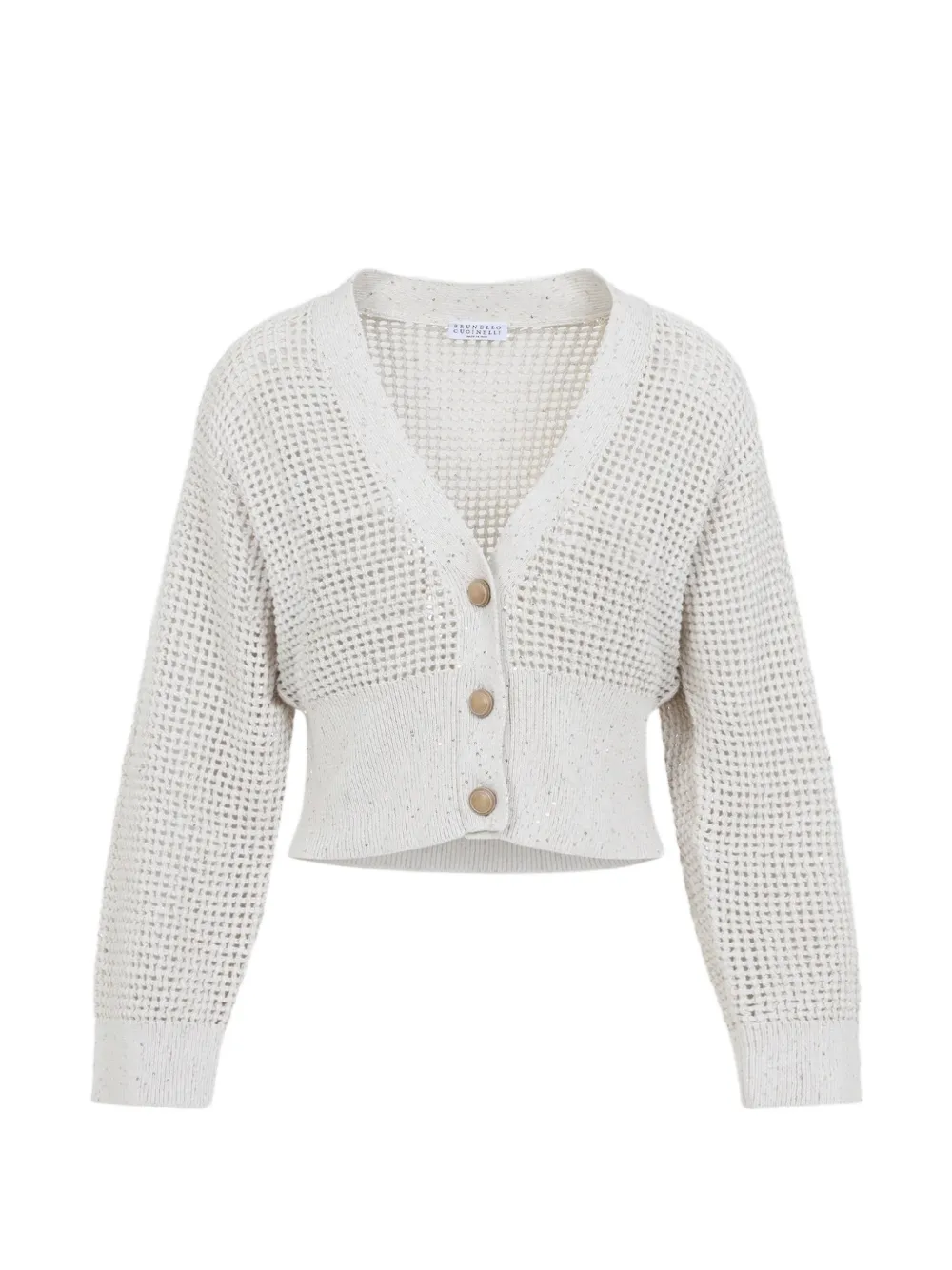 Brunello Cucinelli button v-neck cotton cardigan - Toni neutri