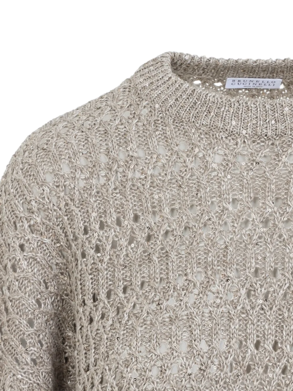  Brunello Cucinelli Open Knit Sweater - Neutrals 