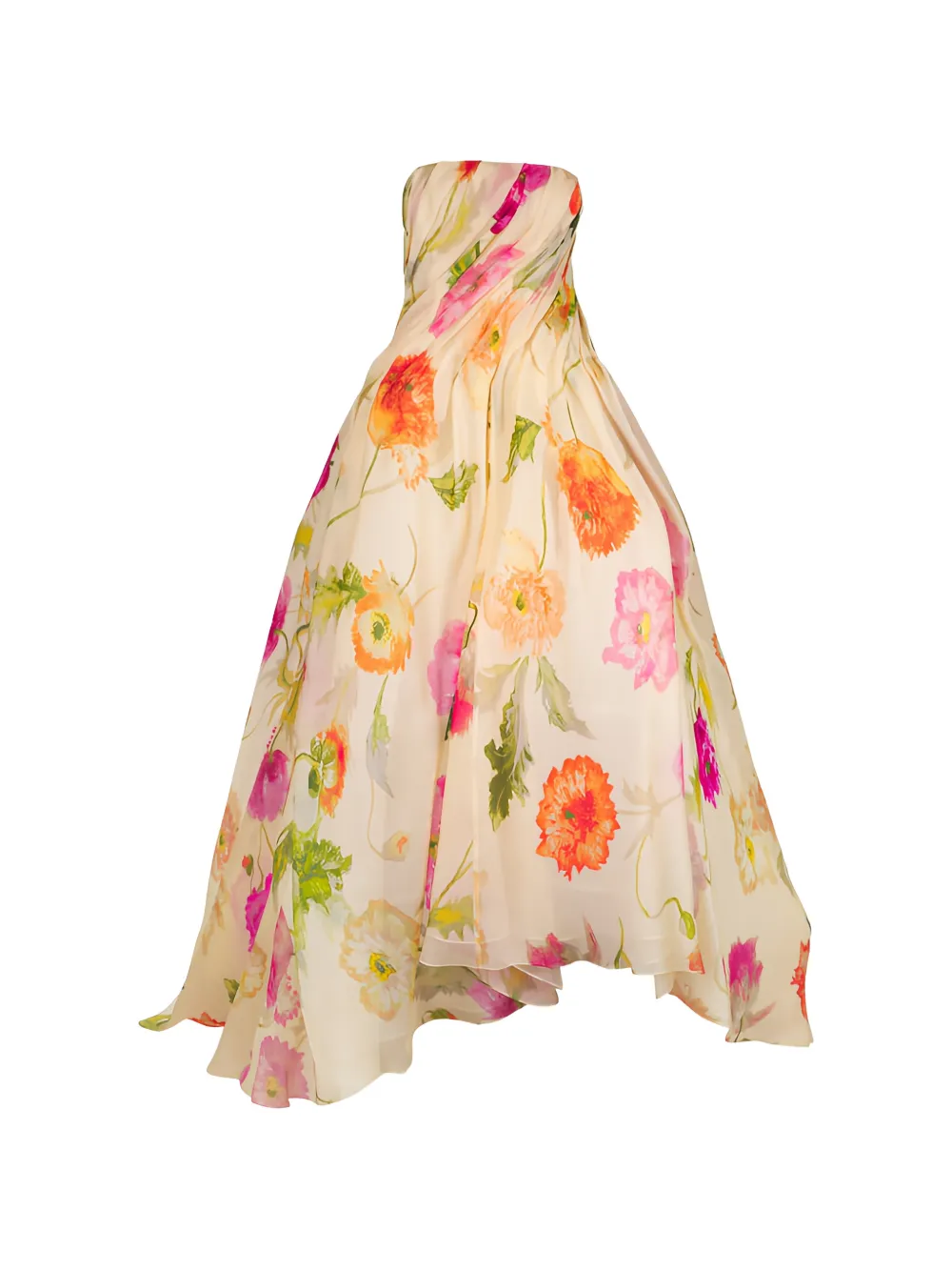 Carolina Herrera Abito midi con motivo a fiori - Toni neutri