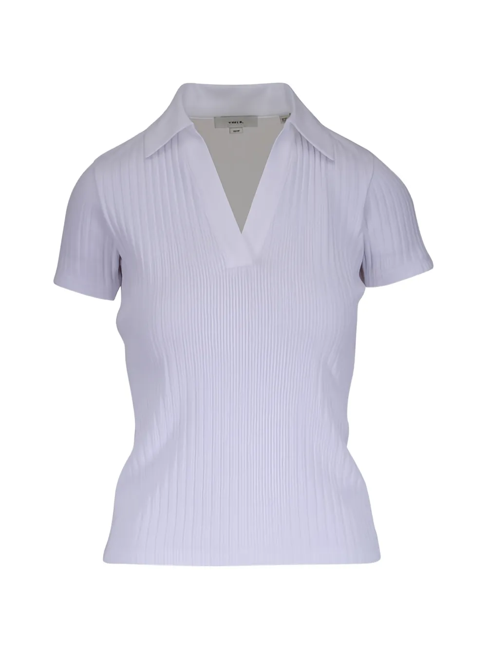 Vince V-neck ribbed T-shirt - Bianco