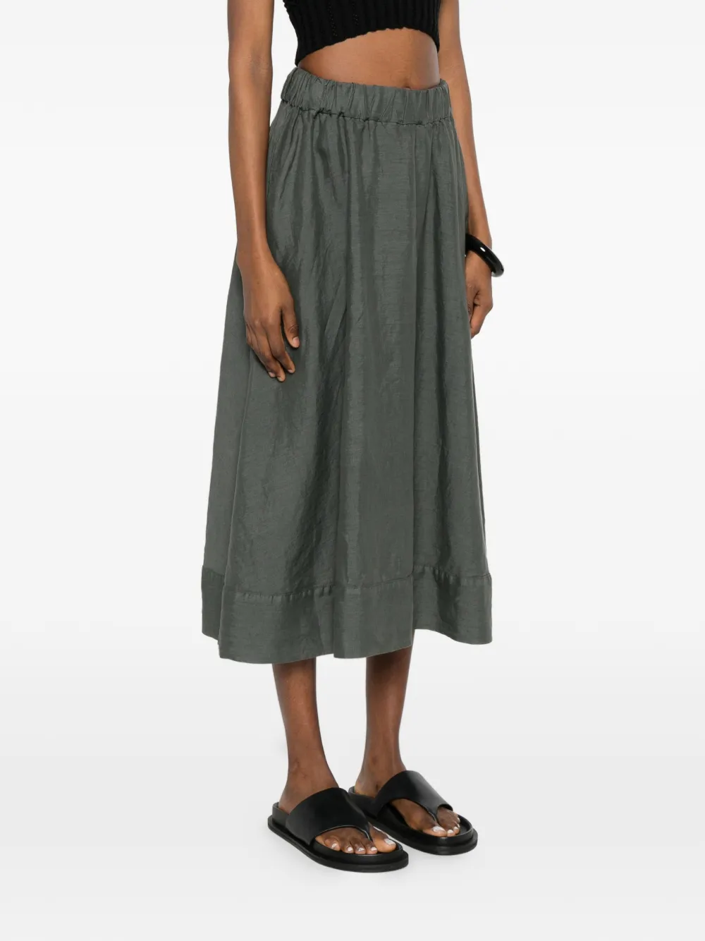  Rosso 35 Elasticated Midi Skirt - Green 