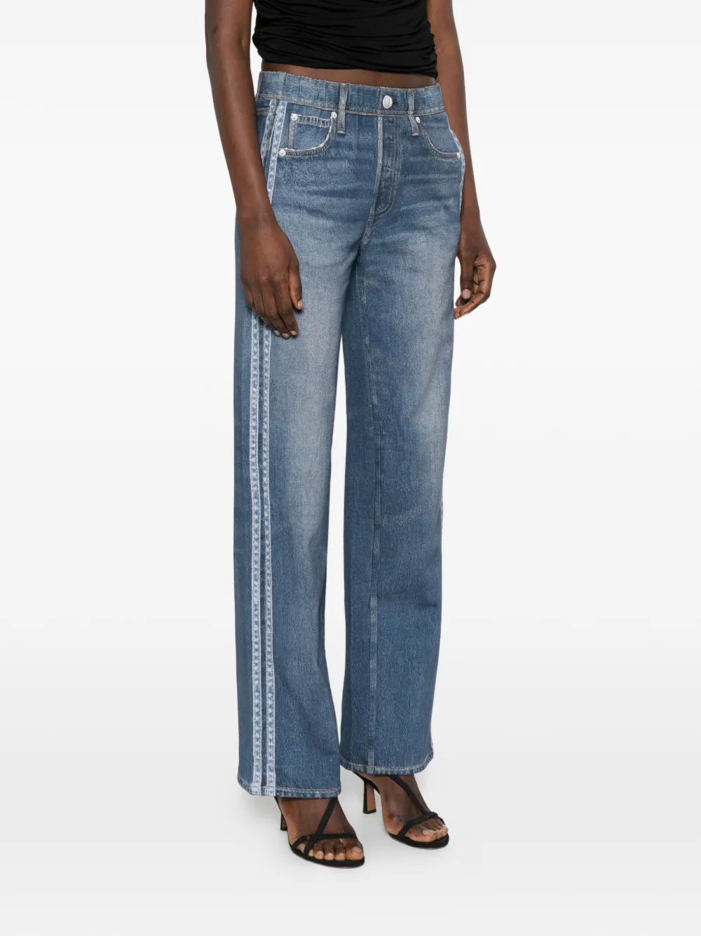  Rag & Bone Denim-print Track Pants - Blue 