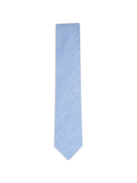 Eton Solid woven linen silk tie
