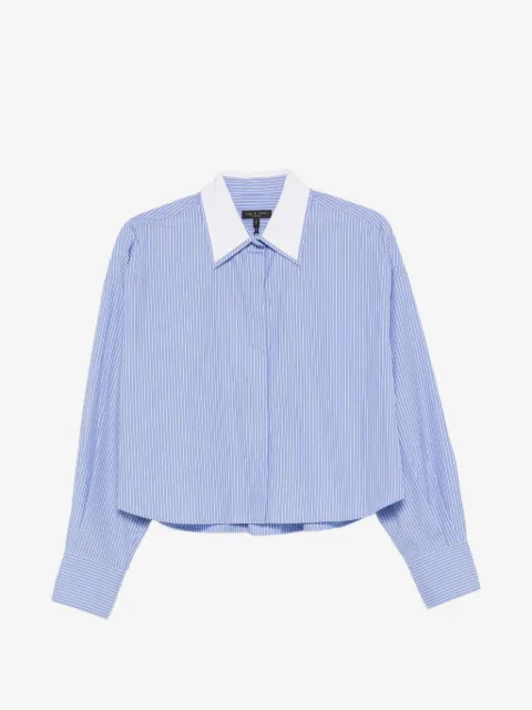 rag & bone chemise rayée à logo brodé