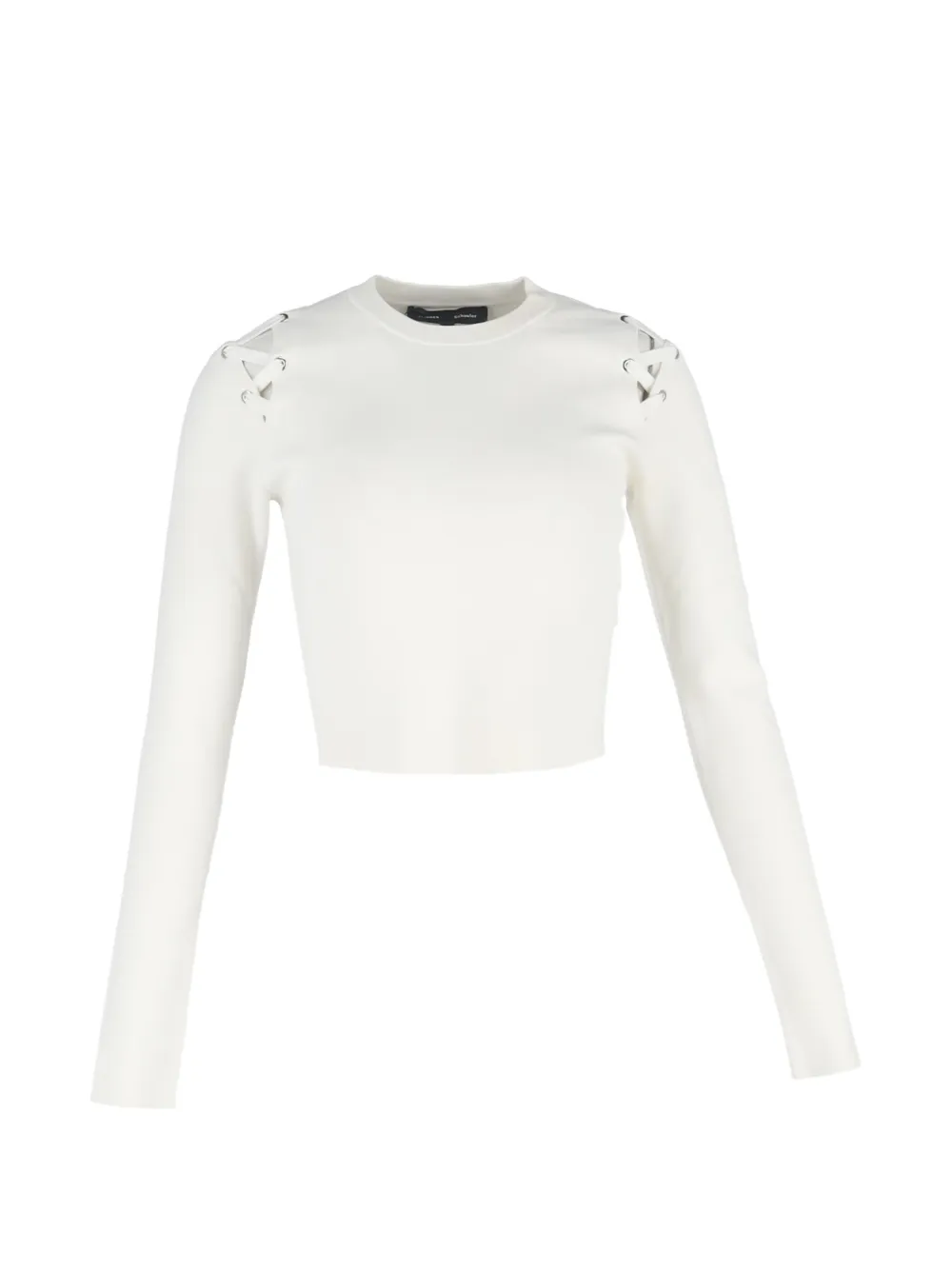 Proenza Schouler lace-up cropped top - Bianco