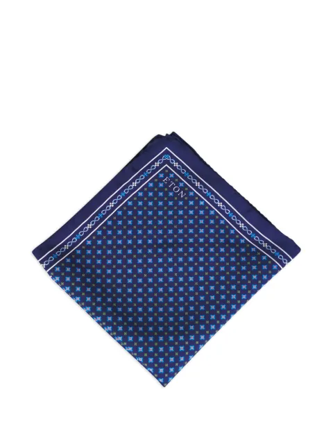 Eton patterned border pocket square