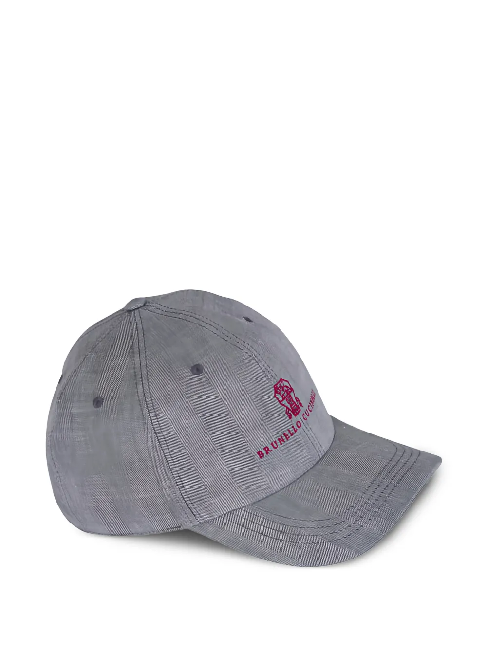 Brunello Cucinelli Cappello da baseball in lino - Grigio