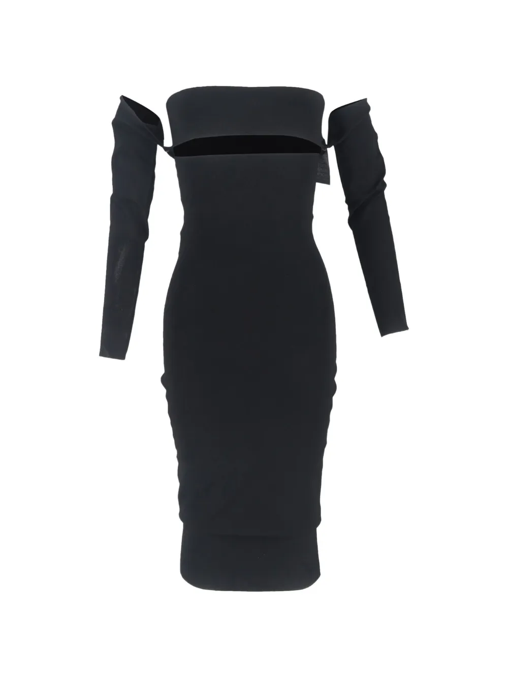 Alexander McQueen Pre-Owned cut-out off-shoulder midi dress - Schwarz
