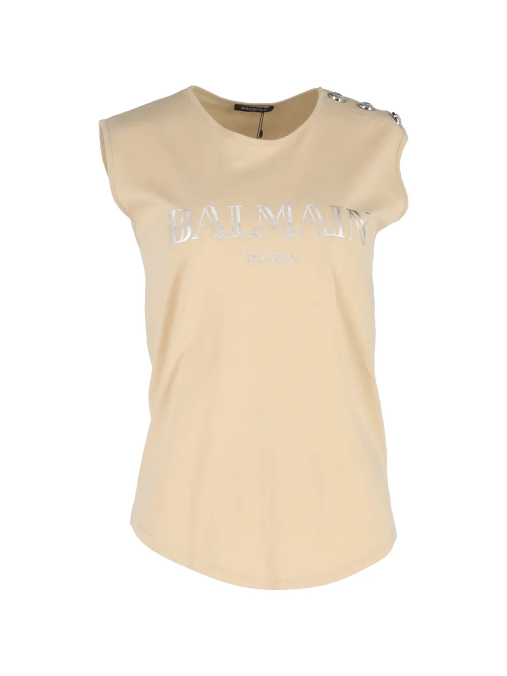 Balmain Pre-Owned logo-print tank top - Toni neutri